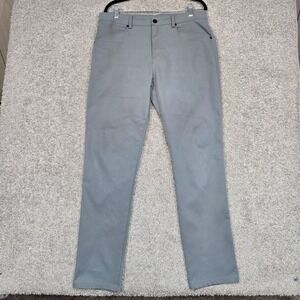 Myles Tour Pants Mens 35x32 Gray Stretch Performance Golf Travel Chino